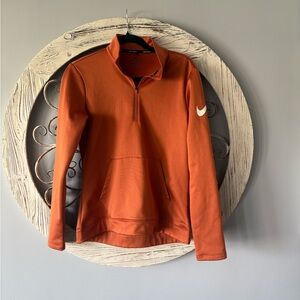 Nike Orange Quarter-Zip Sweatshirt